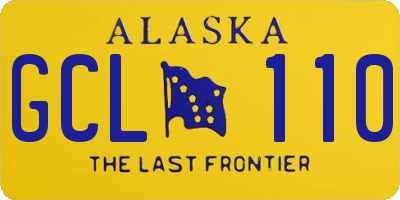 AK license plate GCL110