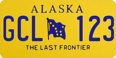AK license plate GCL123