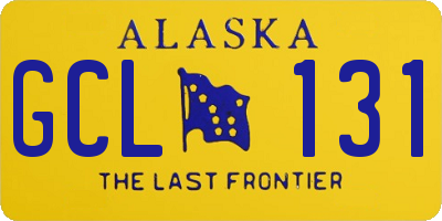 AK license plate GCL131
