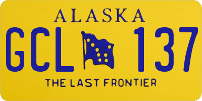 AK license plate GCL137