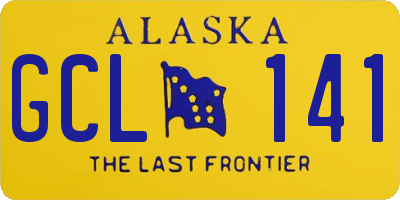 AK license plate GCL141