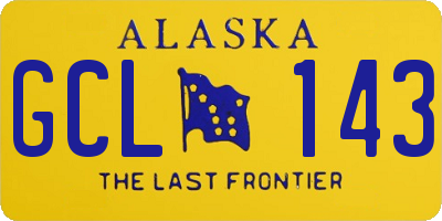 AK license plate GCL143