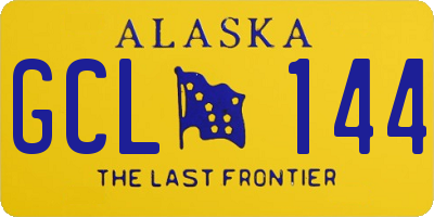AK license plate GCL144