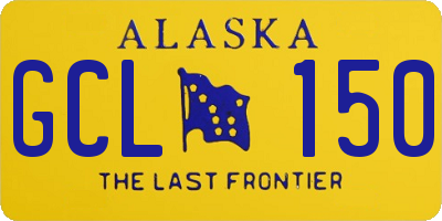 AK license plate GCL150