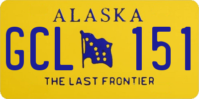 AK license plate GCL151