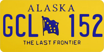 AK license plate GCL152