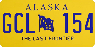 AK license plate GCL154