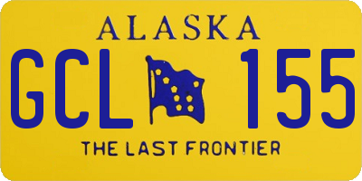 AK license plate GCL155