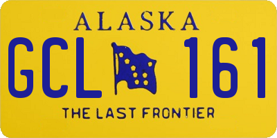 AK license plate GCL161