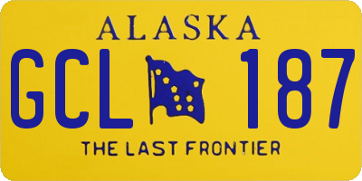 AK license plate GCL187