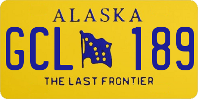 AK license plate GCL189
