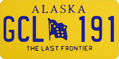 AK license plate GCL191
