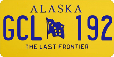 AK license plate GCL192