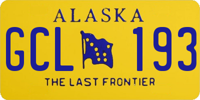 AK license plate GCL193