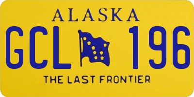 AK license plate GCL196