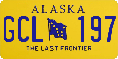 AK license plate GCL197