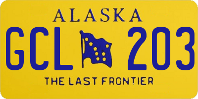 AK license plate GCL203