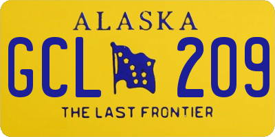AK license plate GCL209