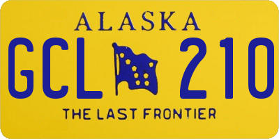 AK license plate GCL210