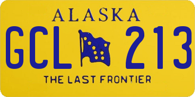 AK license plate GCL213