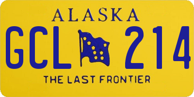 AK license plate GCL214
