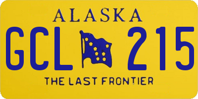 AK license plate GCL215
