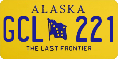 AK license plate GCL221