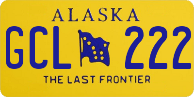 AK license plate GCL222