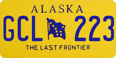 AK license plate GCL223