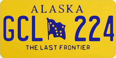 AK license plate GCL224