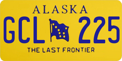 AK license plate GCL225