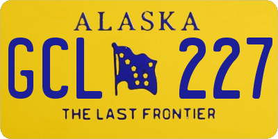 AK license plate GCL227