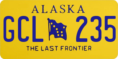 AK license plate GCL235