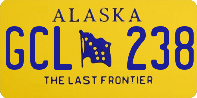 AK license plate GCL238