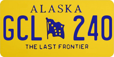 AK license plate GCL240