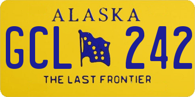 AK license plate GCL242