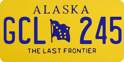 AK license plate GCL245