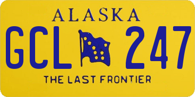 AK license plate GCL247