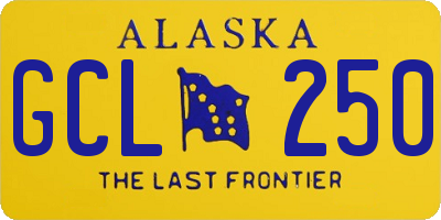 AK license plate GCL250