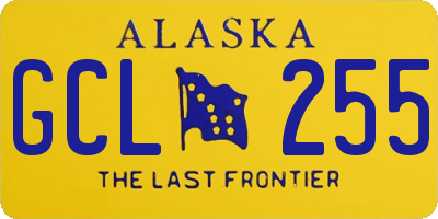 AK license plate GCL255