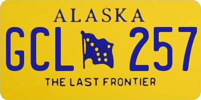 AK license plate GCL257