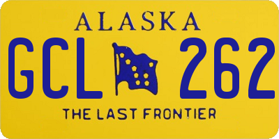 AK license plate GCL262