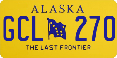 AK license plate GCL270