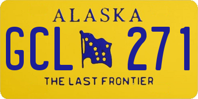 AK license plate GCL271
