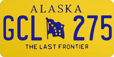 AK license plate GCL275