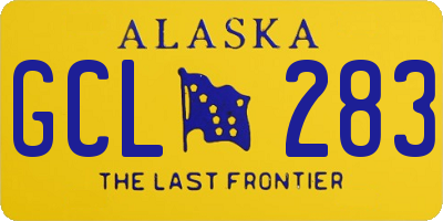 AK license plate GCL283
