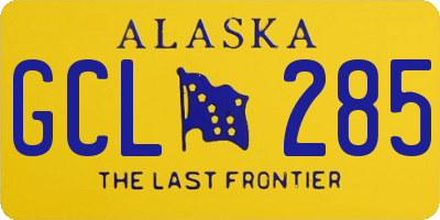 AK license plate GCL285