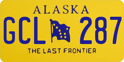 AK license plate GCL287