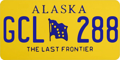 AK license plate GCL288