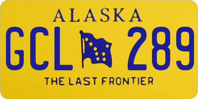 AK license plate GCL289